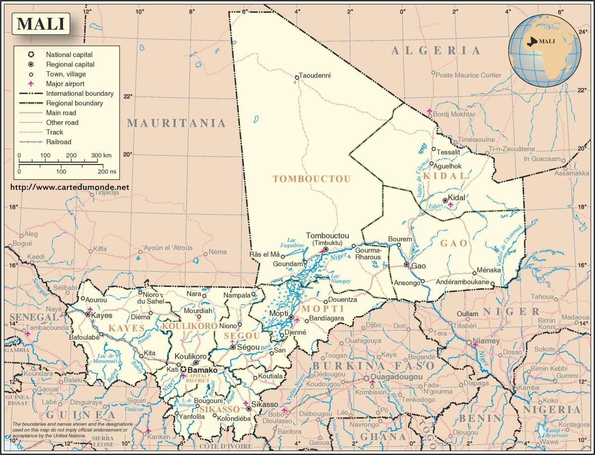 mapa Maliju