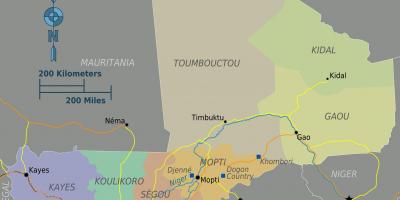 Mapa Maliju regionima